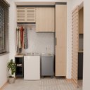 Ver imagem 3 de Kit Lavanderia Mini com Balcao Chumbo - 32 Litros