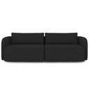 Ver imagem 3 de Sofá 3 Lugares Sala Living Orgânico 240cm Oregon K01 Veludo Preto - Lyam Decor
