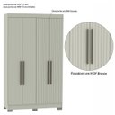 Ver imagem 7 de Guarda Roupa Dakota Solteiro Ripado 4 Portas Off White