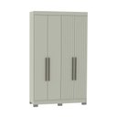 Ver imagem 3 de Guarda Roupa Dakota Solteiro Ripado 4 Portas Off White