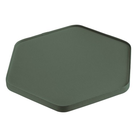 Bandeja Hara Mel Couro Ecológico 39,5 X 34,5 X 2 Cm:verde Sálvia