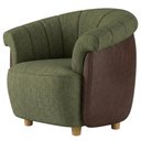 Ver imagem 1 de Poltrona Decorativa Alce Pes Madeira Linho Color Trend e Courino Tca 307 Tcs 721 Moll