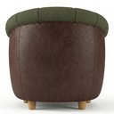 Ver imagem 6 de Poltrona Decorativa Alce Pes Madeira Linho Color Trend e Courino Tca 307 Tcs 721 Moll
