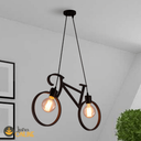 Ver imagem 5 de Luminária Pendente Bicicleta 62cm E27 40w com Lampada Filamneto 4w 2200k Preto
