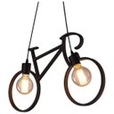 Ver mais imagens de Luminária Pendente Bicicleta 62cm E27 40w com Lampada Filamneto 4w 2200k Preto