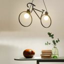 Ver imagem 4 de Luminária Pendente Bicicleta 62cm E27 40w com Lampada Filamneto 4w 2200k Preto