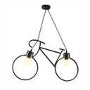Ver imagem 1 de Luminária Pendente Bicicleta 62cm E27 40w com Lampada Filamneto 4w 2200k Preto