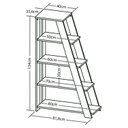 Ver imagem 7 de Conjunto 2 Peças com Escrivaninha em L Cubos e Estante Escada Preto Artany