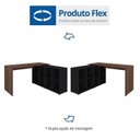 Ver mais imagens de Conjunto 2 Peças com Escrivaninha em L Cubos e Estante Escada Preto com Ipê Artany