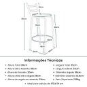 Ver imagem 2 de Kit 2 Banquetas para Bancada Flórida Preta 60cm Cozinha Gourmet Balcão Ilha Piscina Área de Lazer
