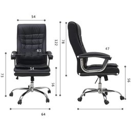 Cadeira de Escritório Presidente Big Munique Confort Base Giratória com Molas Ensacadas - Preto - 7 Cadeira de Escritório Presidente Big Munique Confort Base Giratória com Molas Ensacadas - Preto - 7