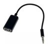 Adaptador de Audio P2 Stereo para 2 Fones - Preto - (P2 3,5mm Macho X 2 P2 3,5mm Fêmea) - 1