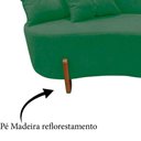 Ver mais imagens de Namoradeira Sofá Feijão Luna 130cm Orgânica Veludo Verde