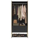 Ver imagem 4 de Guarda Roupa Modulado Closet Industrial 89cm 2 Portas 2 Gavetas 