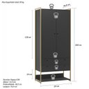 Ver imagem 3 de Guarda Roupa Modulado Closet Industrial 89cm 2 Portas 2 Gavetas 