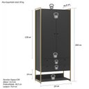 Ver imagem 3 de Guarda Roupa Modulado Closet Industrial 89cm 2 Portas 2 Gavetas Preto/Ac