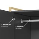 Ver mais imagens de Guarda Roupa Modulado Closet Industrial 89cm 2 Portas 2 Gavetas Preto/Ac