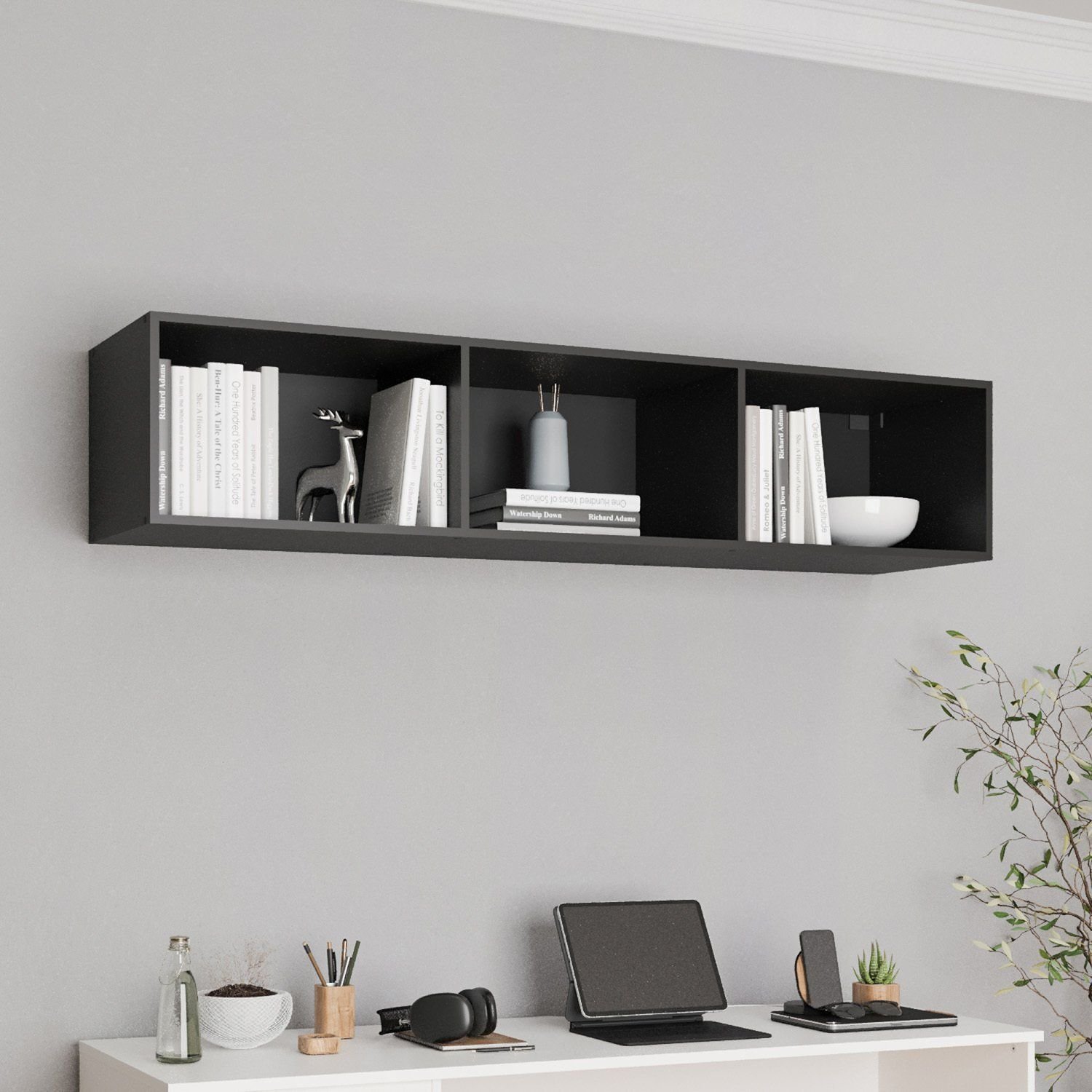 Módulo Nicho Triplo Modulado Hera CabeCasa MadeiraOriginals Branco