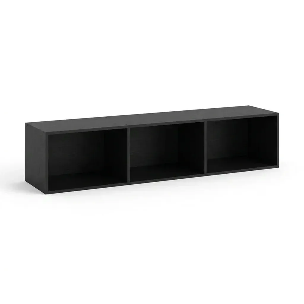 Ver imagem 2 de Módulo Nicho Triplo Modulado Hera CabeCasa MadeiraOriginals Preto