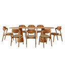 Ver imagem 2 de Sala de Jantar Mesa Noronha 220cm Tampo Laminado Canto Barril e 8 Cad Solaris Gold