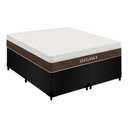 Ver imagem 1 de Cama Box King Elegance Pillow Top Molas Ensacadas Suede Preto Royal