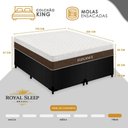 Ver imagem 4 de Cama Box King Elegance Pillow Top Molas Ensacadas Suede Preto Royal