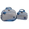 Kit Bolsa Maternidade Bege com Azul Marinho Coração Arte e Cia - 1