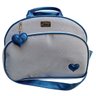 Kit Bolsa Maternidade Bege com Azul Marinho Coração Arte e Cia - 4