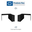 Ver imagem 7 de Conjunto Completo 4 Itens com Escrivaninha em L, Gaveteiro 4 Gavetas, Estante e Armário Multiuso Baixo Preto Artany