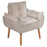 Cadeira Poltrona Opala para Penteadeira Camarim Suede Bege - Wd Decor - 1