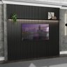 Painel Ripado C/ Led Absolut 2,31m para Tv até 89 Polegadas Preto - J&a Móveis - 1