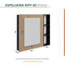 Ver imagem 4 de Espelheira para Banheiro Ripy 80cm