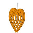 Ver imagem 2 de Luminária Teto tipo Pendente em MDF - Completa - Cor: Preta - Coração