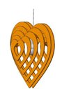 Ver imagem 2 de Luminária Teto tipo Pendente em MDF - Completa - Cor: Preta - Coração