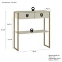 Ver imagem 5 de Aparador Industrial 2 Gavetas MDP Off White Ouro Velho 80cm Dijon Bege/Ac