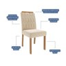 Sala de Jantar 180x90cm Tampo Mdf/vidro 6 Cadeira Cimol Agata Cimol Cinamomo/off/mad/nude - 5