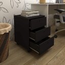 Ver imagem 5 de Kit Escritório 4 Peças com Escrivaninha em L, Gaveteiro, Estante e Armário Multiuso Baixo