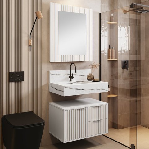Espelho para Banheiro Ripy 60cm Yescasa Branco