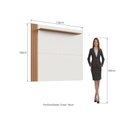 Ver imagem 5 de Painel Ripado para TV até 55 Polegadas 136cmx120cm Detalhe Texas Bege Freijó/Off White