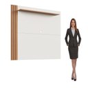 Ver imagem 6 de Painel Ripado para TV até 55 Polegadas 136cmx120cm Detalhe Texas Bege Freijó/Off White