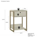 Ver imagem 2 de Mesa Cabeceira Industrial Bege