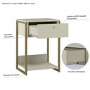 Ver imagem 6 de Mesa Cabeceira Industrial Bege