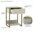 Ver imagem 6 de Mesa Cabeceira Industrial Bege