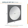 Espelho para Banheiro Ripy 80cm - 3