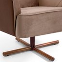 Ver imagem 4 de Poltrona Decorativa Base X Giratória Isabella D02 Veludo Importado Bege Escuro C-68 -Lyam Decor