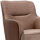 Ver imagem 2 de Poltrona Decorativa Base X Giratória Isabella D02 Veludo Importado Bege Escuro C-68 -Lyam Decor