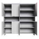 Ver imagem 6 de Armário Estante para Escritório com 8 Portas de Abrir e 2 Nichos F5 Office Cinza