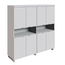 Ver imagem 2 de Armário Estante para Escritório com 8 Portas de Abrir e 2 Nichos F5 Office Cinza