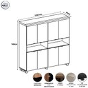 Ver imagem 3 de Armário Estante para Escritório com 8 Portas de Abrir e 2 Nichos F5 Office Cinza