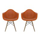 Ver imagem 4 de Conjunto com 2 Cadeira para Sala de Jantar Arm Dsw Laranja/Tangerina